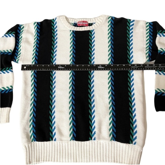 Vintage 80’s Arrow Criterion Striped 100% Cotton Men’s Sweater Sz. M - Picture 7 of 13